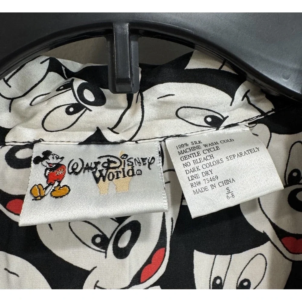 Walt Disney World WDW Silk Mickey Mouse All Over Print Nightgown Nightshirt S‎ - Picture 3 of 7